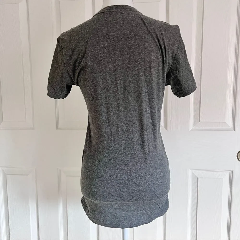 Polo Ralph Lauren V neck Cotton Shirt in Charcoal Gray Small